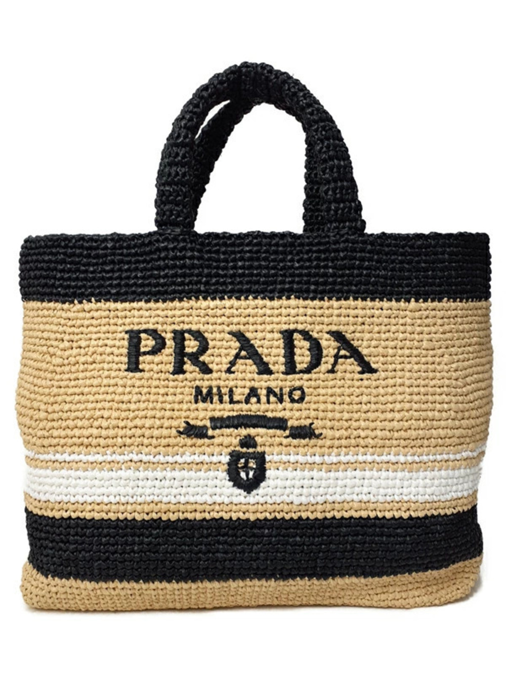 Prada Raffia Tote Bag